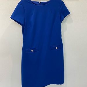 Above knee work dress, royal blue